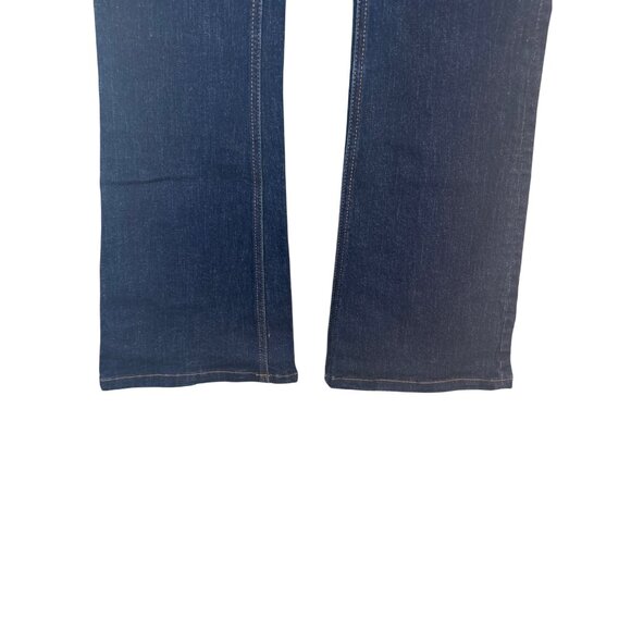 ZARA Size 2 Dark Blue Flared Denim Jeans High Rise Stretch Cotton Blend - Picture 13 of 15